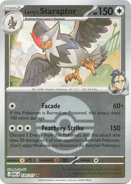 Larry's Staraptor - 170/217 (Poke Ball), ME: Ascended Heroes 170/217