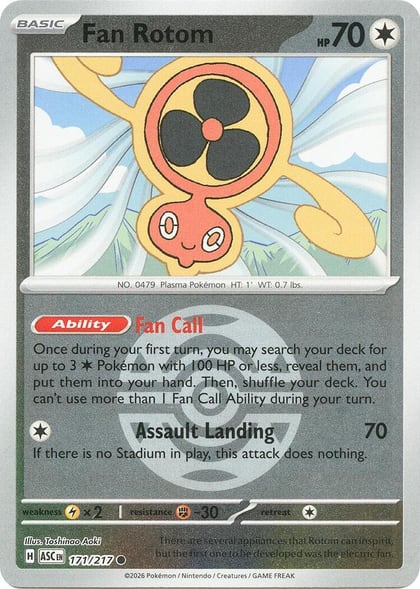 Fan Rotom - 171/217 (Dusk Ball), ME: Ascended Heroes 171/217
