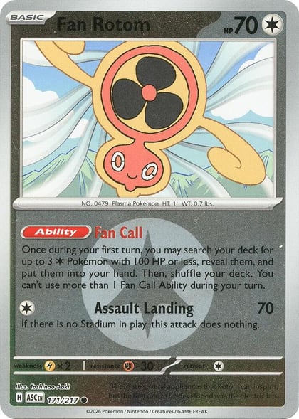 Fan Rotom - 171/217 (Energy Symbol Pattern), ME: Ascended Heroes 171/217