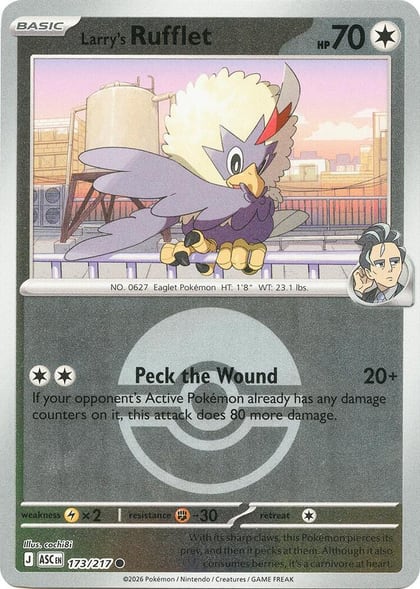 Larry's Rufflet (Poke Ball), ME: Ascended Heroes 173/217