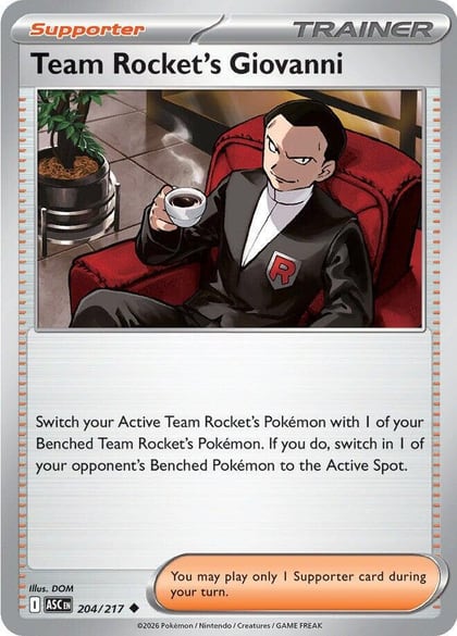 Team Rocket's Giovanni, ME: Ascended Heroes 204/217