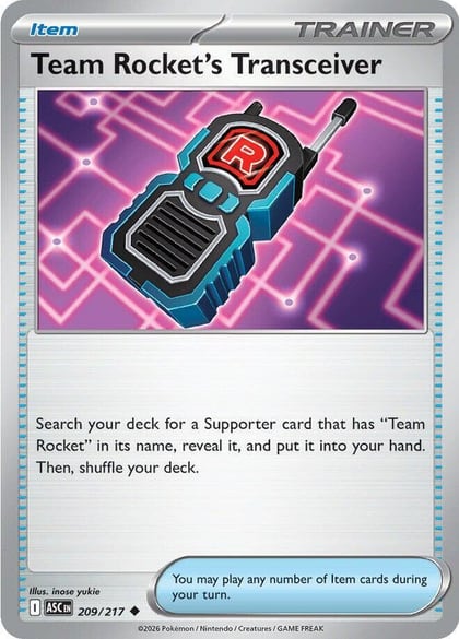Team Rocket's Transceiver - 209/217, ME: Ascended Heroes 209/217