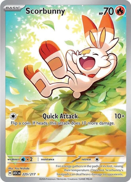 Scorbunny - 225/217, ME: Ascended Heroes 225/217