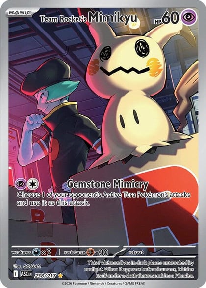 Team Rocket's Mimikyu - 238/217, ME: Ascended Heroes 238/217
