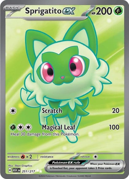 Sprigatito ex, ME: Ascended Heroes 251/217