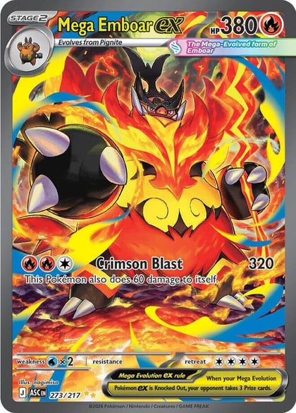 Mega Emboar ex - 273/217, ME: Ascended Heroes 273/217