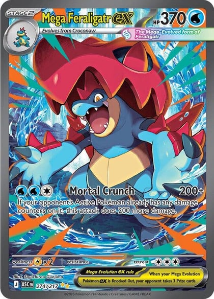Mega Feraligatr ex - 274/217, ME: Ascended Heroes 274/217