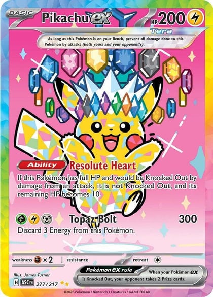 Pikachu ex - 277/217, ME: Ascended Heroes 277/217