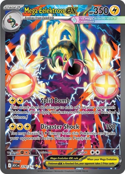 Mega Eelektross ex - 278/217, ME: Ascended Heroes 278/217