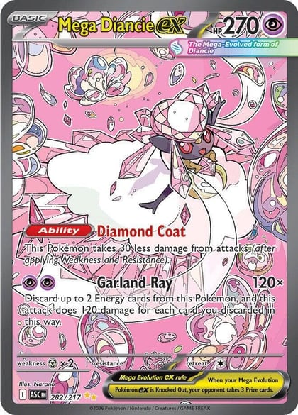 Mega Diancie ex - 282/217, ME: Ascended Heroes 282/217