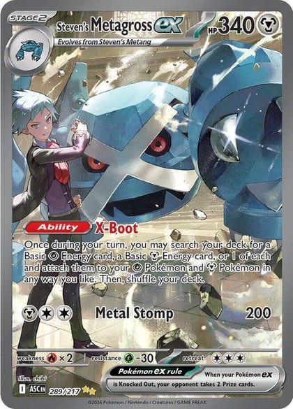 Steven's Metagross ex, ME: Ascended Heroes 289/217