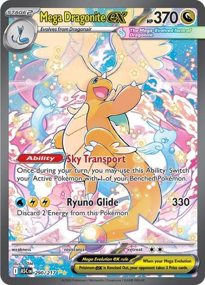 Mega Dragonite ex - 290/217, ME: Ascended Heroes 290/217