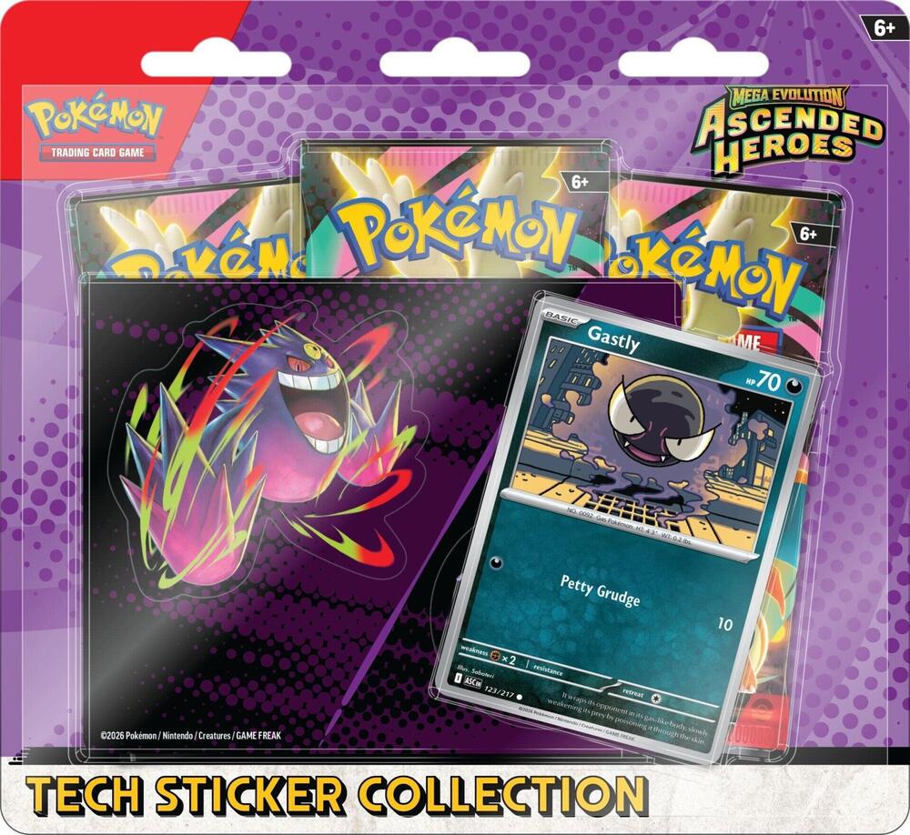 Mega Evolution: Ascended Heroes Tech Sticker Collection - Gastly, ME: Ascended Heroes P666909