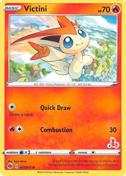 Victini - 007/073 (#4 Cinderace Stamped), Battle Academy 2022 007/073