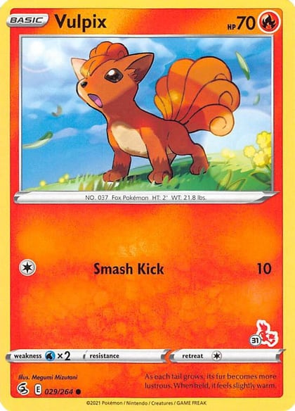 Vulpix - 029/264 (#31 Cinderace Stamped), Battle Academy 2022 029/264