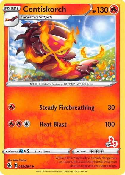 Centiskorch - 049/264 (#30 Cinderace Stamped), Battle Academy 2022 049/264