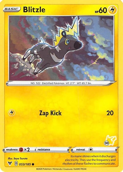 Blitzle - 053/185 (#30 Pikachu Stamped), Battle Academy 2022 053/185