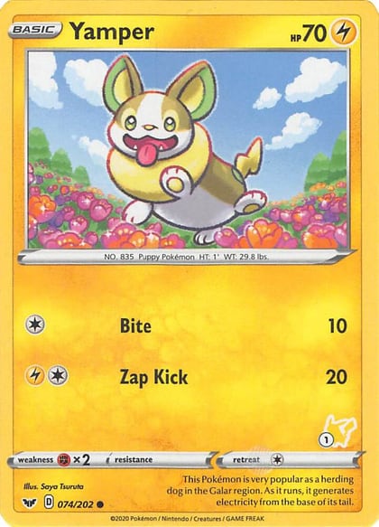Yamper - 074/202 (#1 Pikachu Stamped), Battle Academy 2022 074/202