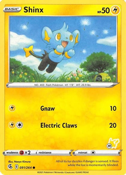 Shinx - 091/264 (#41 Pikachu Stamped), Battle Academy 2022 091/264
