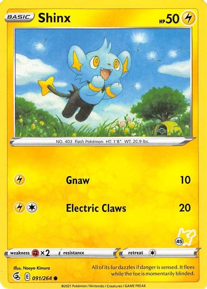 Shinx - 091/264 (#45 Pikachu Stamped), Battle Academy 2022 091/264