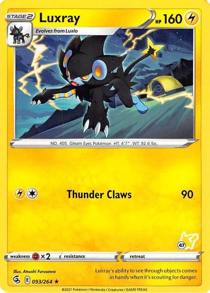 Luxray - 096/264 (#47 Pikachu Stamped), Battle Academy 2022 093/264