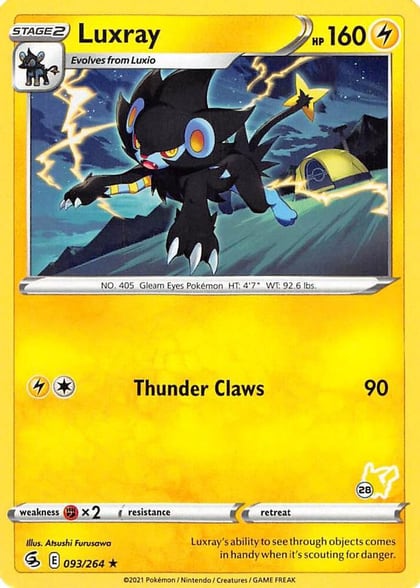 Luxray - 093/264 (#28 Pikachu Stamped), Battle Academy 2022 093/264