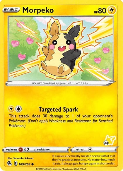 Morpeko - 109/264 (#23 Pikachu Stamped), Battle Academy 2022 109/264