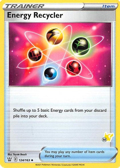 Energy Recycler - 124/163 (#32 Pikachu Stamped), Battle Academy 2022 124/163