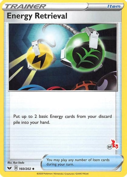 Energy Retrieval - 160/202 (#37 Cinderace Stamped), Battle Academy 2022 160/202