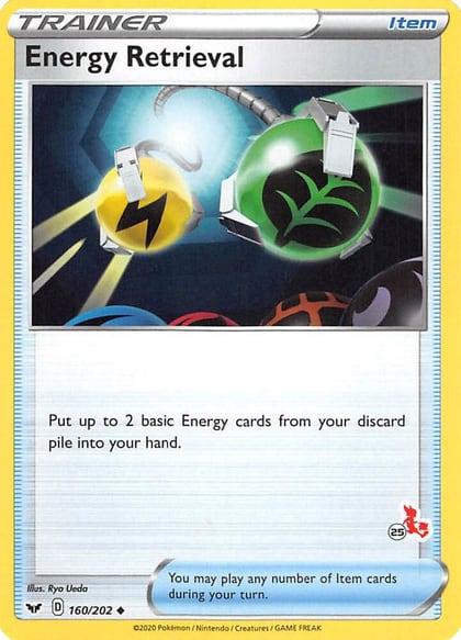 Energy Retrieval - 160/202 (#25 Cinderace Stamped), Battle Academy 2022 160/202