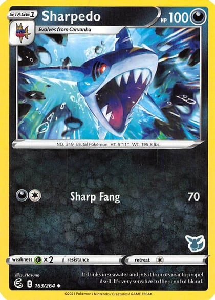 Sharpedo - 163/264 (Eevee Stamped), Battle Academy 2022 163/264
