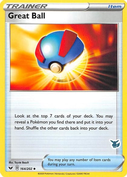 Great Ball - 164/202 (Eevee Stamped), Battle Academy 2022 164/202