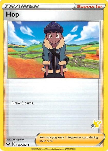 Hop - 165/202 (#13 Pikachu Stamped), Battle Academy 2022 165/202