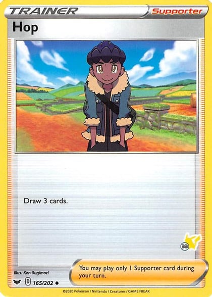 Hop - 165/202 (#33 Pikachu Stamped), Battle Academy 2022 165/202