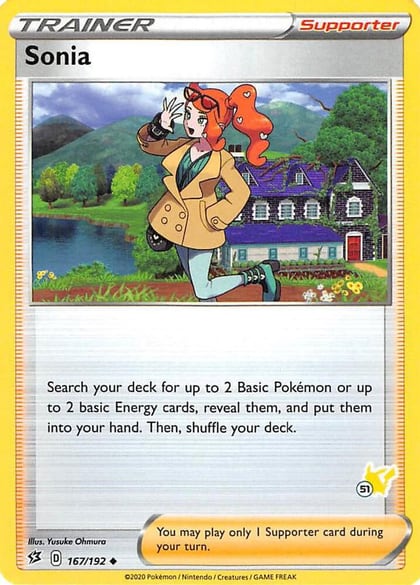 Sonia - 167/192 (#51 Pikachu Stamped), Battle Academy 2022 167/192