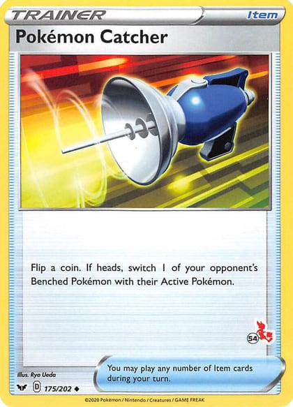 Pokemon Catcher - 175/202 (#54 Cinderace Stamped), Battle Academy 2022 175/202