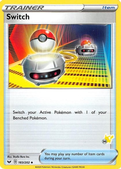 Switch - 183/202 (#36 Pikachu Stamped), Battle Academy 2022 183/202