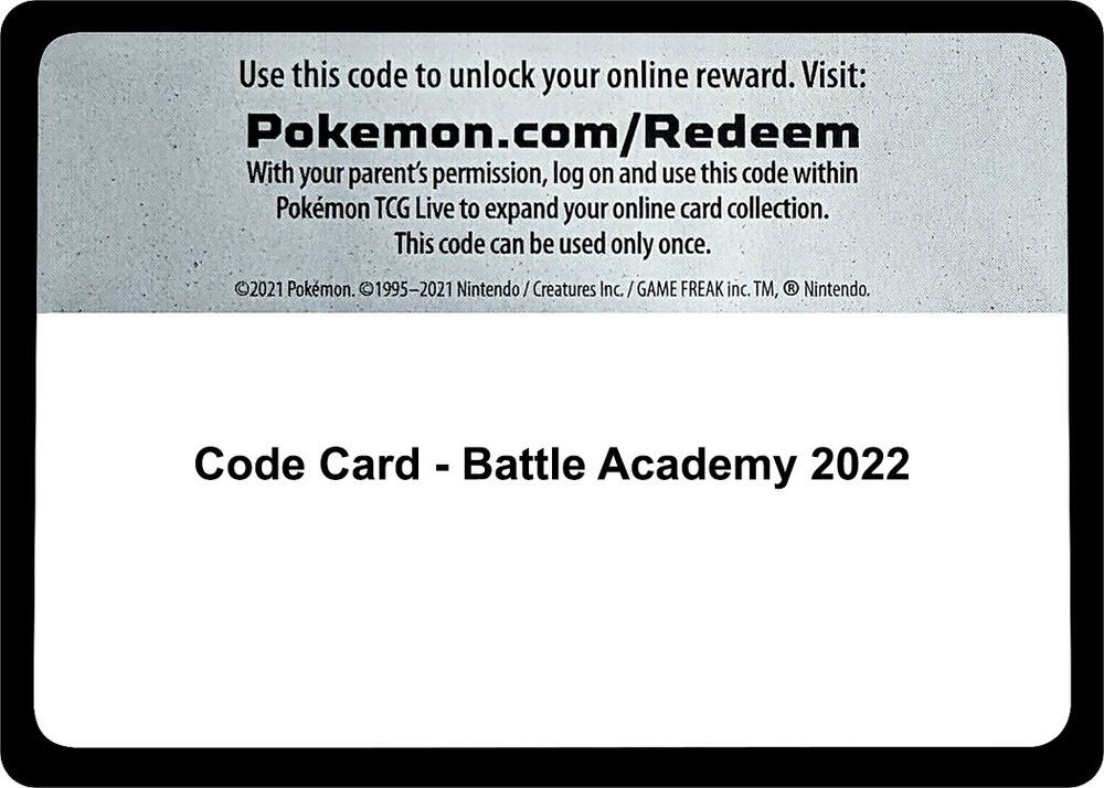 Code Card - Battle Academy 2022, Battle Academy 2022 P278673