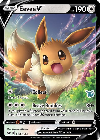 Eevee V - SWSH065 (Eevee Stamped), Battle Academy 2022 SWSH065
