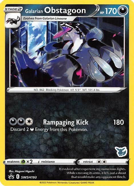 Galarian Obstagoon - SWSH193 (Eevee Stamped), Battle Academy 2022 SWSH193