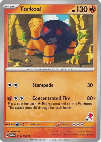 Torkoal - Armarouge 53, Battle Academy 2024 035/198