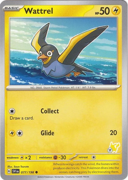 Wattrel - Pikachu 17, Battle Academy 2024 077/193