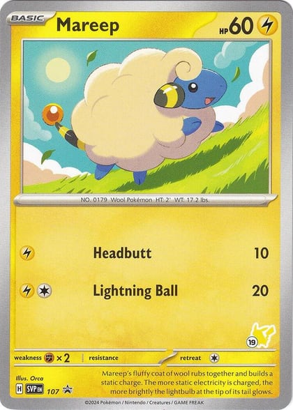 Mareep - Pikachu 19, Battle Academy 2024 107
