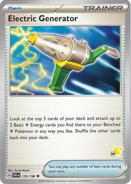 Electric Generator - Pikachu 32, Battle Academy 2024 170/198