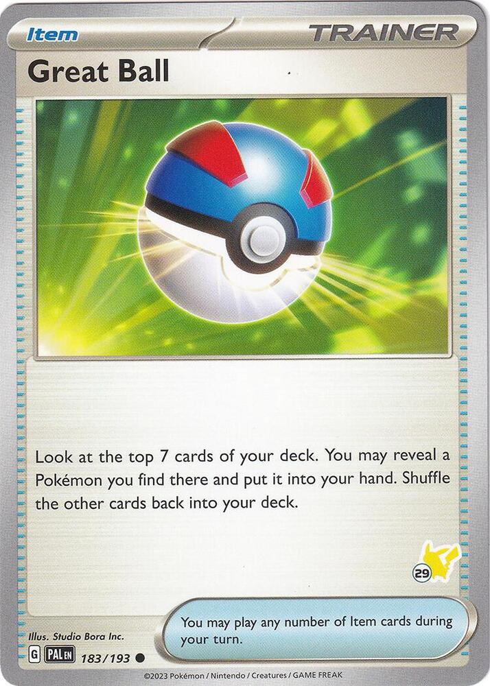Great Ball - Pikachu 29, Battle Academy 2024 183/193