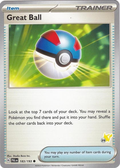 Great Ball - Pikachu 29, Battle Academy 2024 183/193