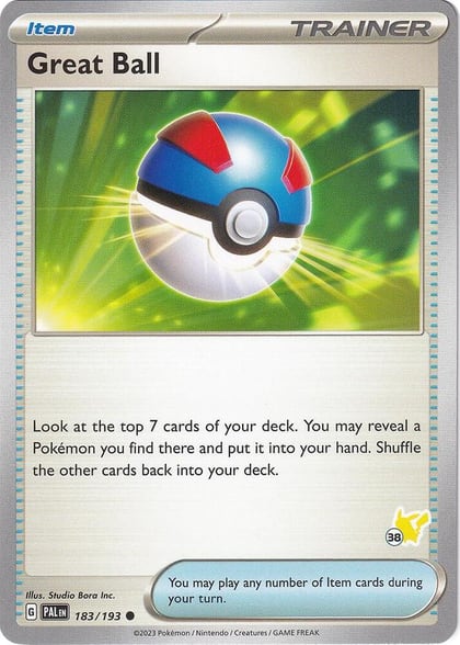 Great Ball - Pikachu 38, Battle Academy 2024 183/193