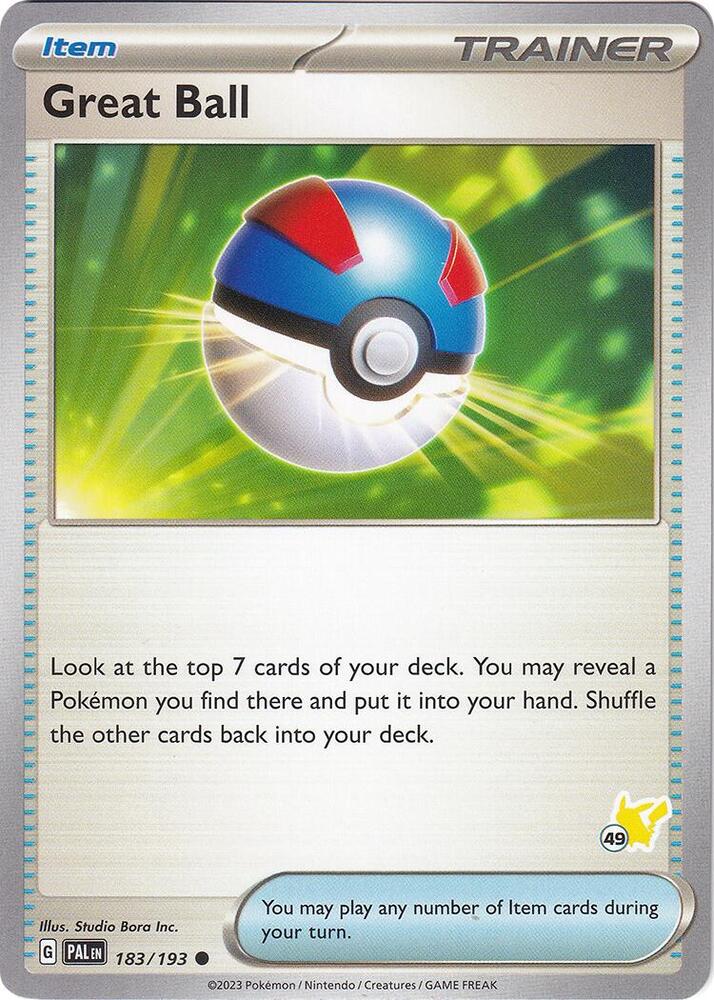 Great Ball - Pikachu 49, Battle Academy 2024 183/193