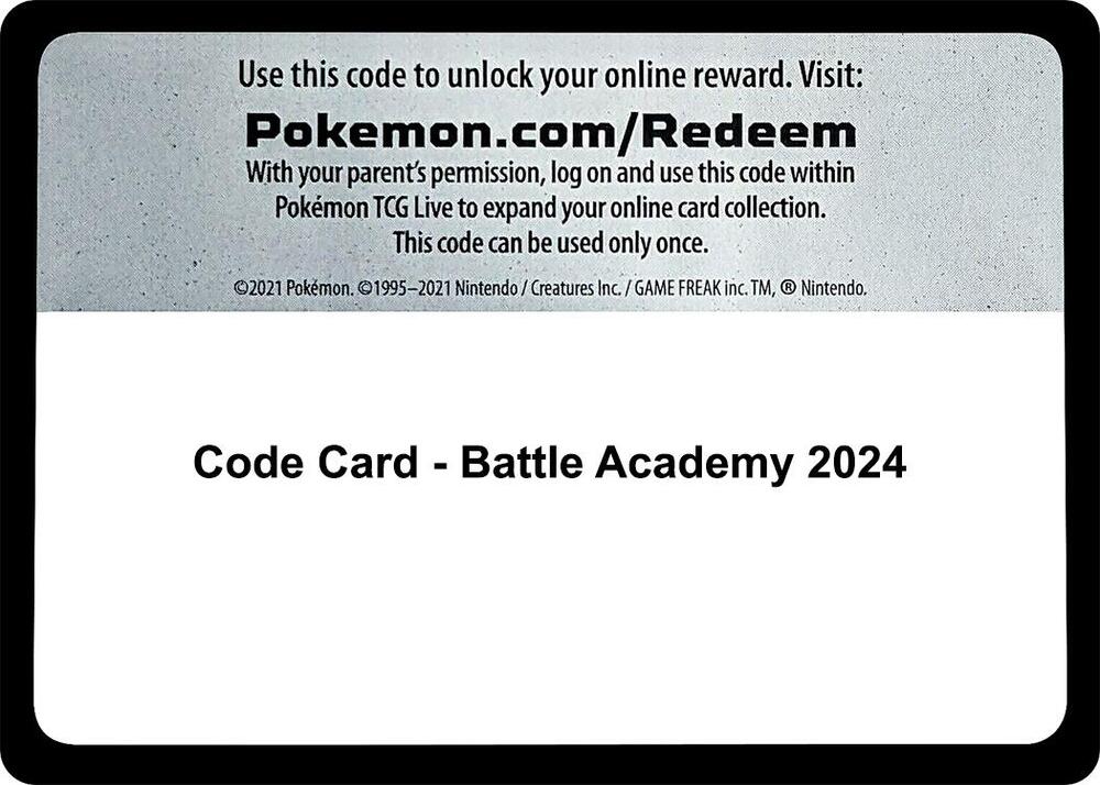 Code Card - Battle Academy 2024, Battle Academy 2024 P556442