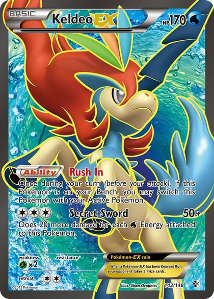 Keldeo EX (142 Full Art), Boundaries Crossed 142/149